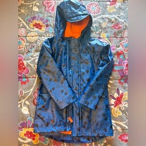 Kids Blue and Orange Hooded raincoat